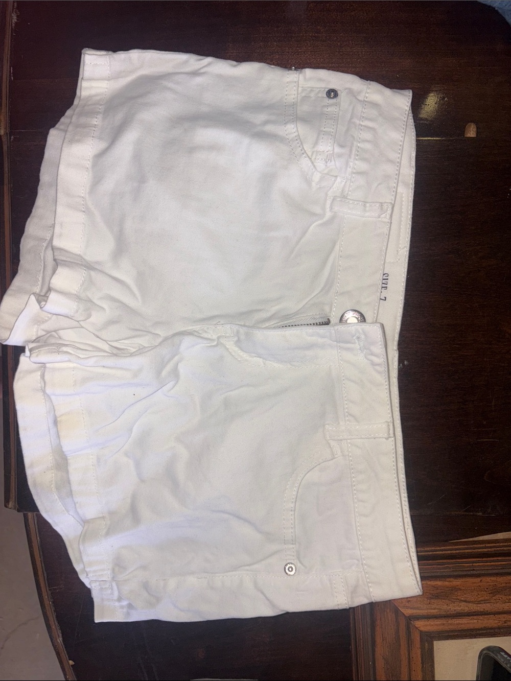 White womens Cotton Casual Shorts